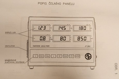 Čelní pohled na přístroj JT 282_1