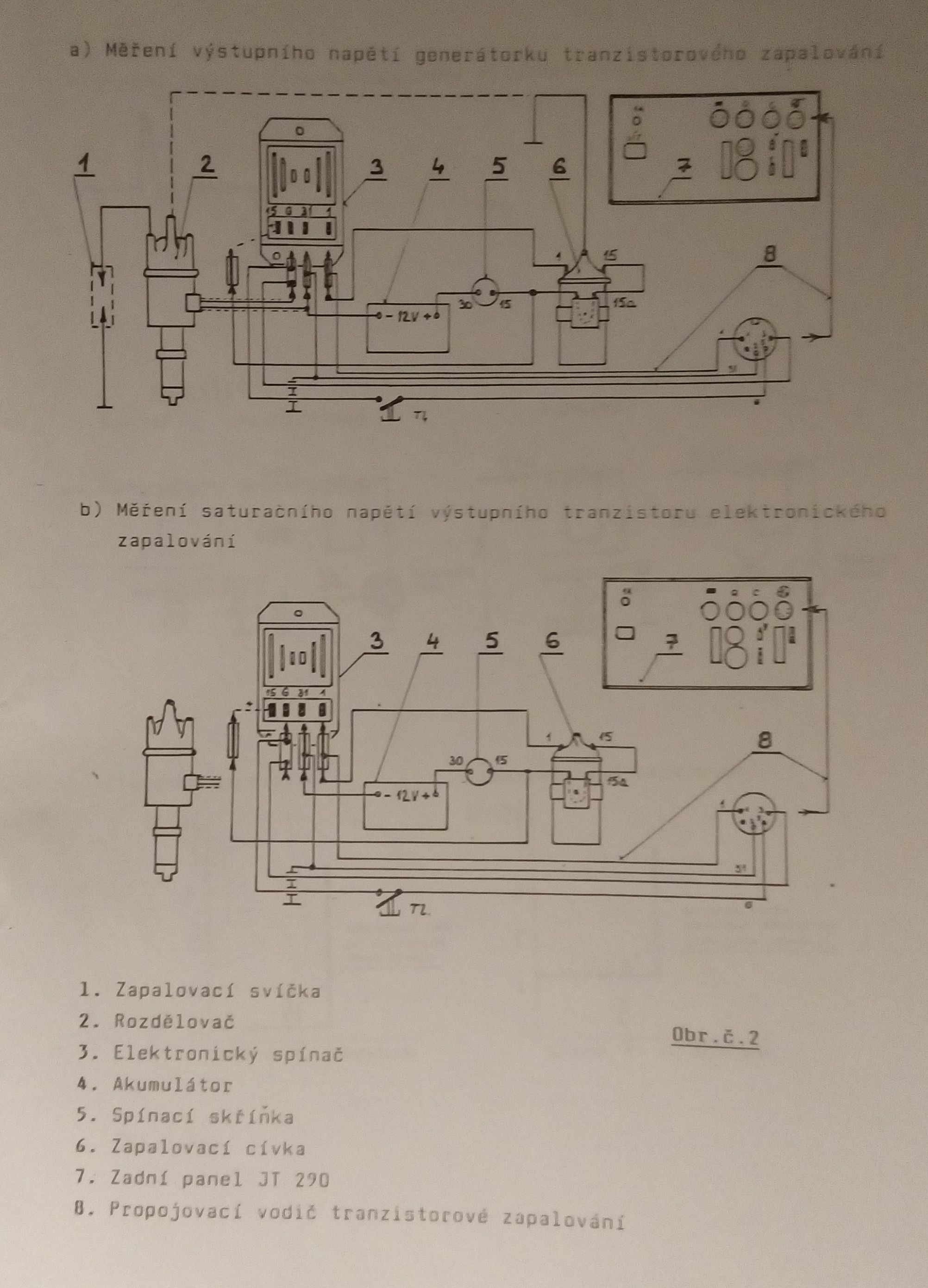 Elektronické zapalování zapojení měření